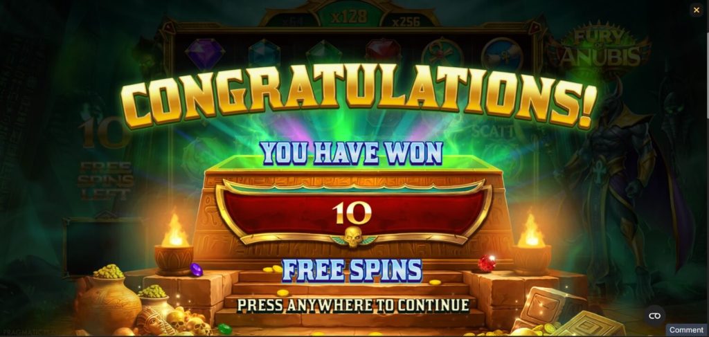 Gagner avec Fury Of Anubis